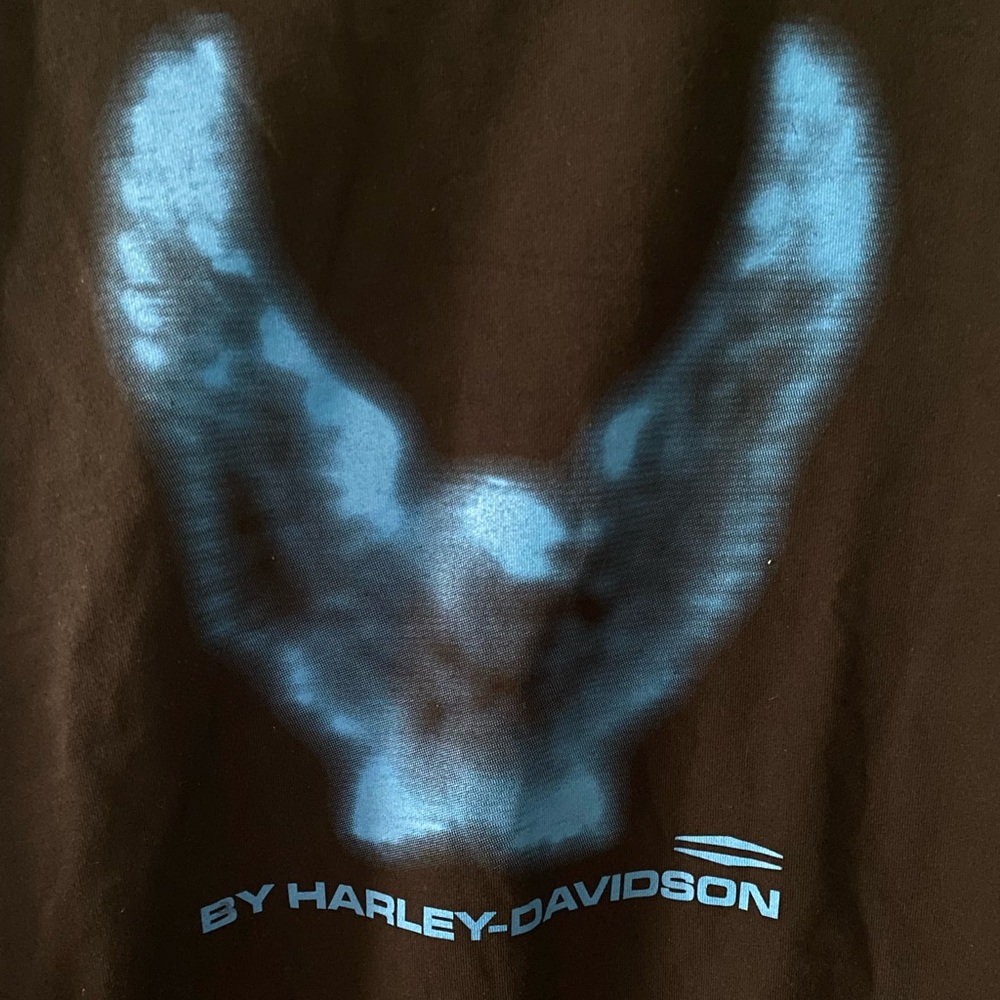 NWT Harley-Davidson Streetwear Long Sleeve Tee - Black Blue Sise XS - Picture 3 of 5
